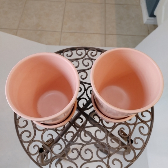 NWOT Bundle Pink & Grey planters 5×5 bundle of 3 - Picture 2 of 7